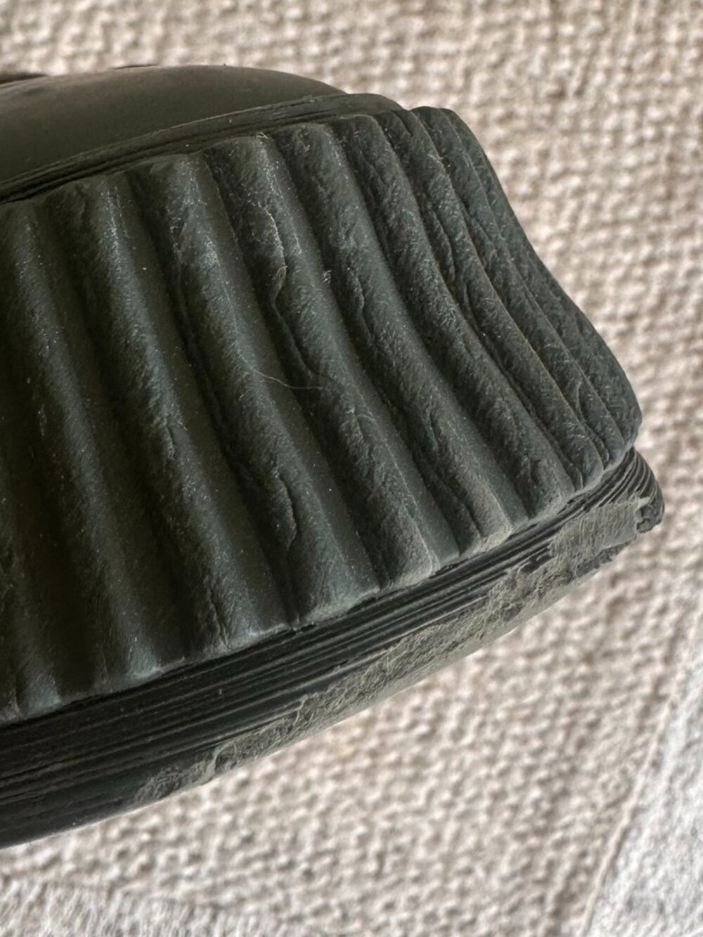 Jil Sander Dark Olive Green Leather Platform Sneakers – Size 38 - Picture 8 of 9